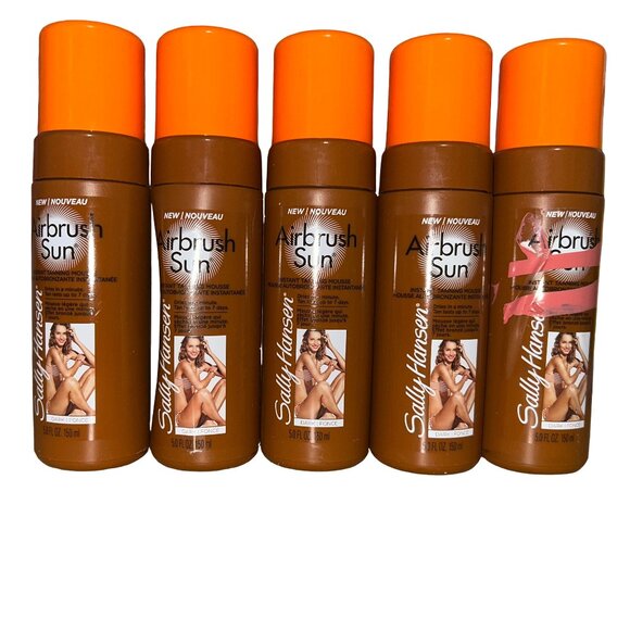 Sally Hansen Other - Lot of 5 Sally Hansen Airbrush Sun Instant Tanning Mousse Dark 5oz Self Tanner